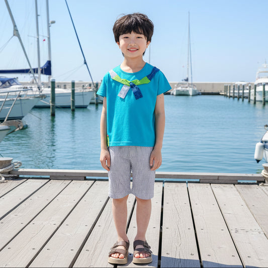 バンダナ風マリンセット　BLUE