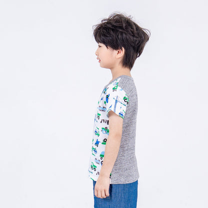ヘンリーネックTシャツ 【はたらくクルマ】　 OFF-WHITE