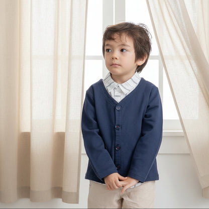 スタンダードVネックカーデ　NAVY