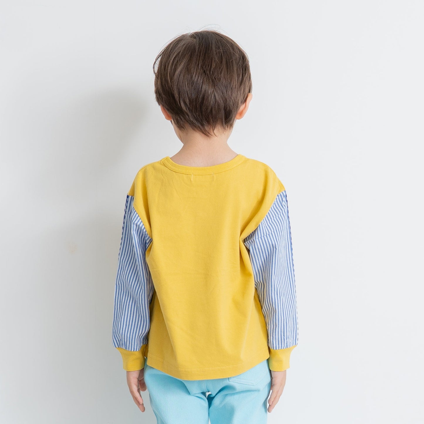 切り替えスリーブTシャツ【ライオン】　YELLOW