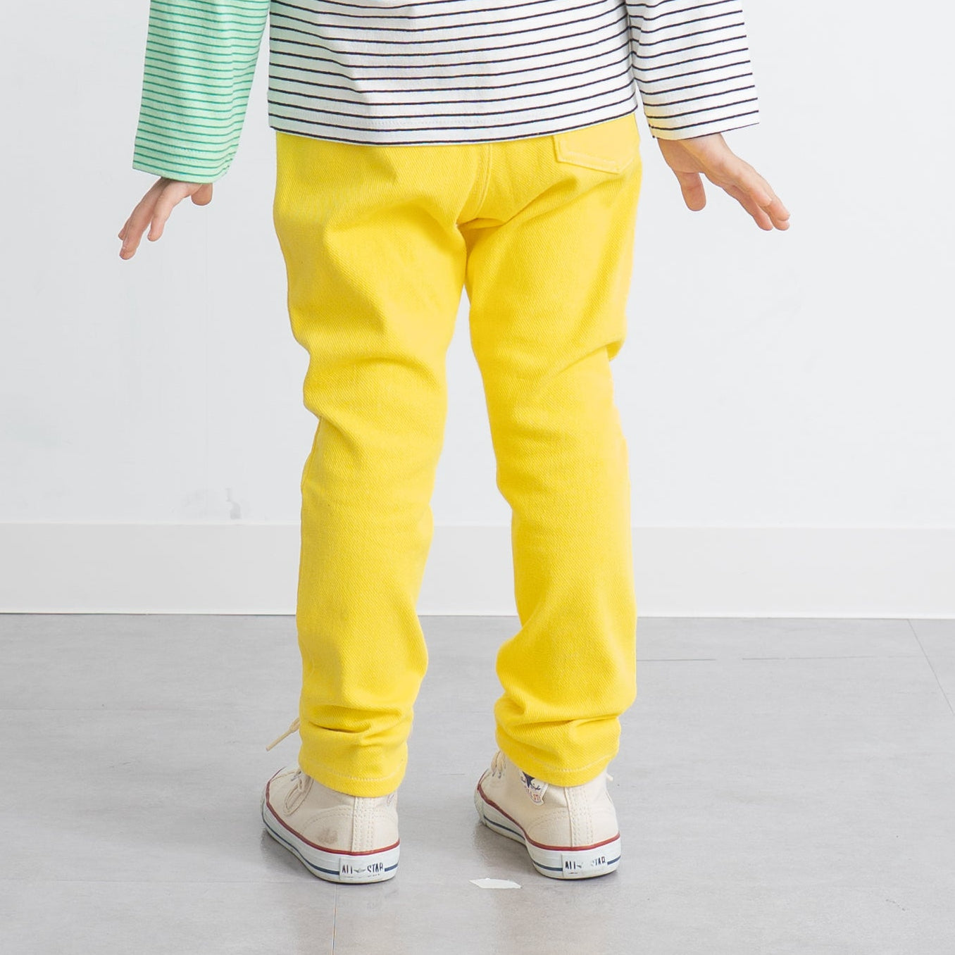 カラーニットデニムパンツ　YELLOW