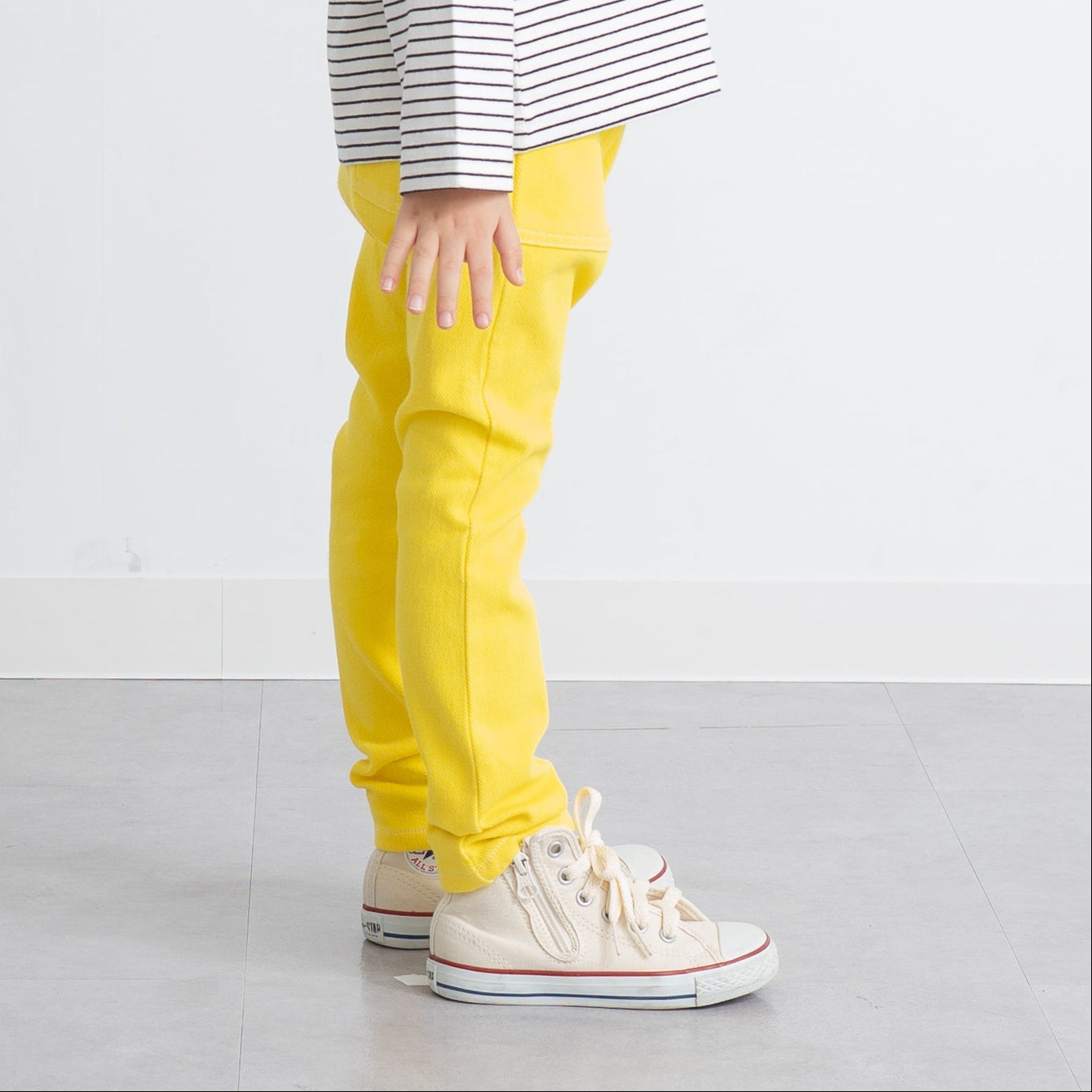 カラーニットデニムパンツ　YELLOW