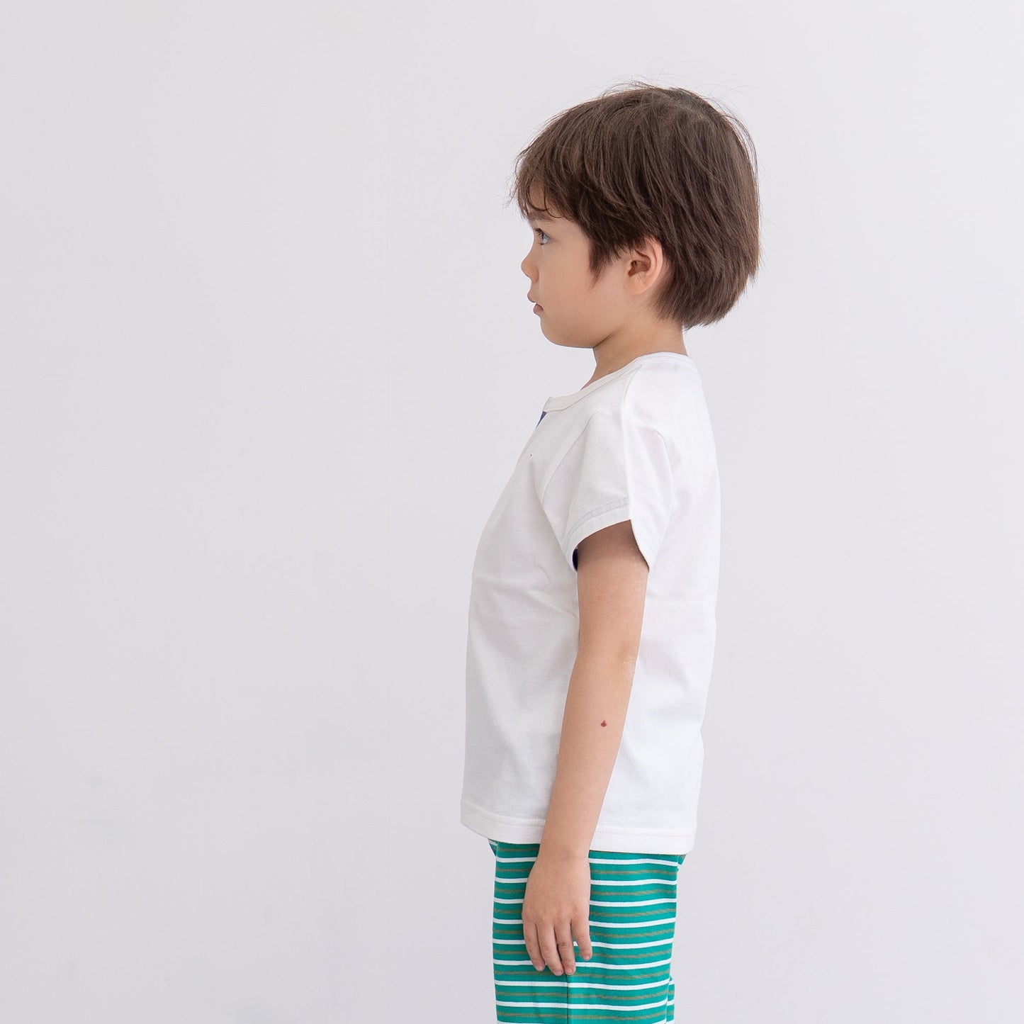 スリットネックTシャツ　OFF-WHITE