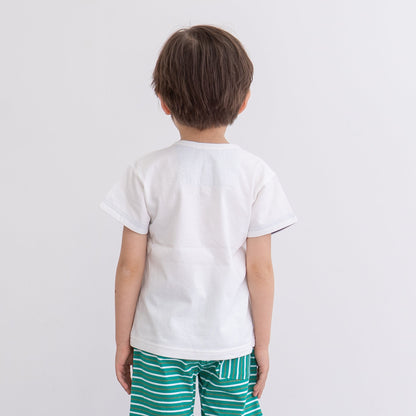 スリットネックTシャツ　OFF-WHITE