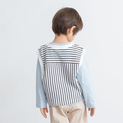 ロンT＆Vネックベストセット　OFF-WHITE