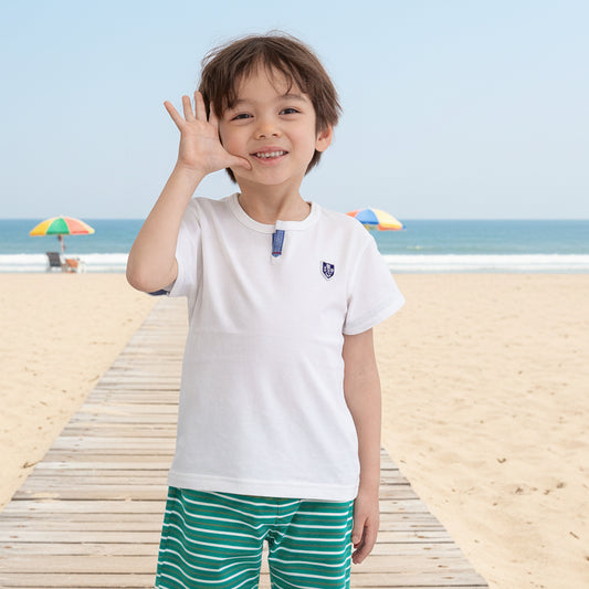 スリットネックTシャツ　OFF-WHITE