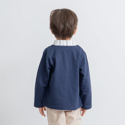 スタンダードVネックカーデ　NAVY