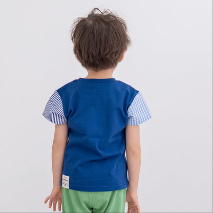 スイッチングTシャツ　NAVY