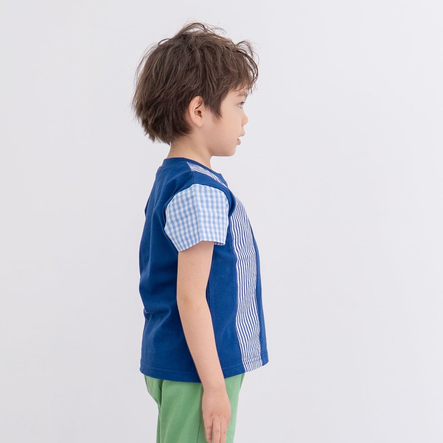 スイッチングTシャツ　NAVY