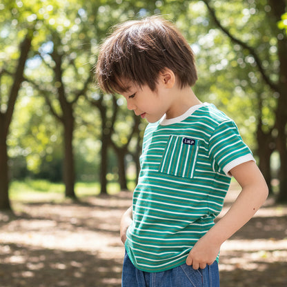 ボーダーTシャツ　GREEN