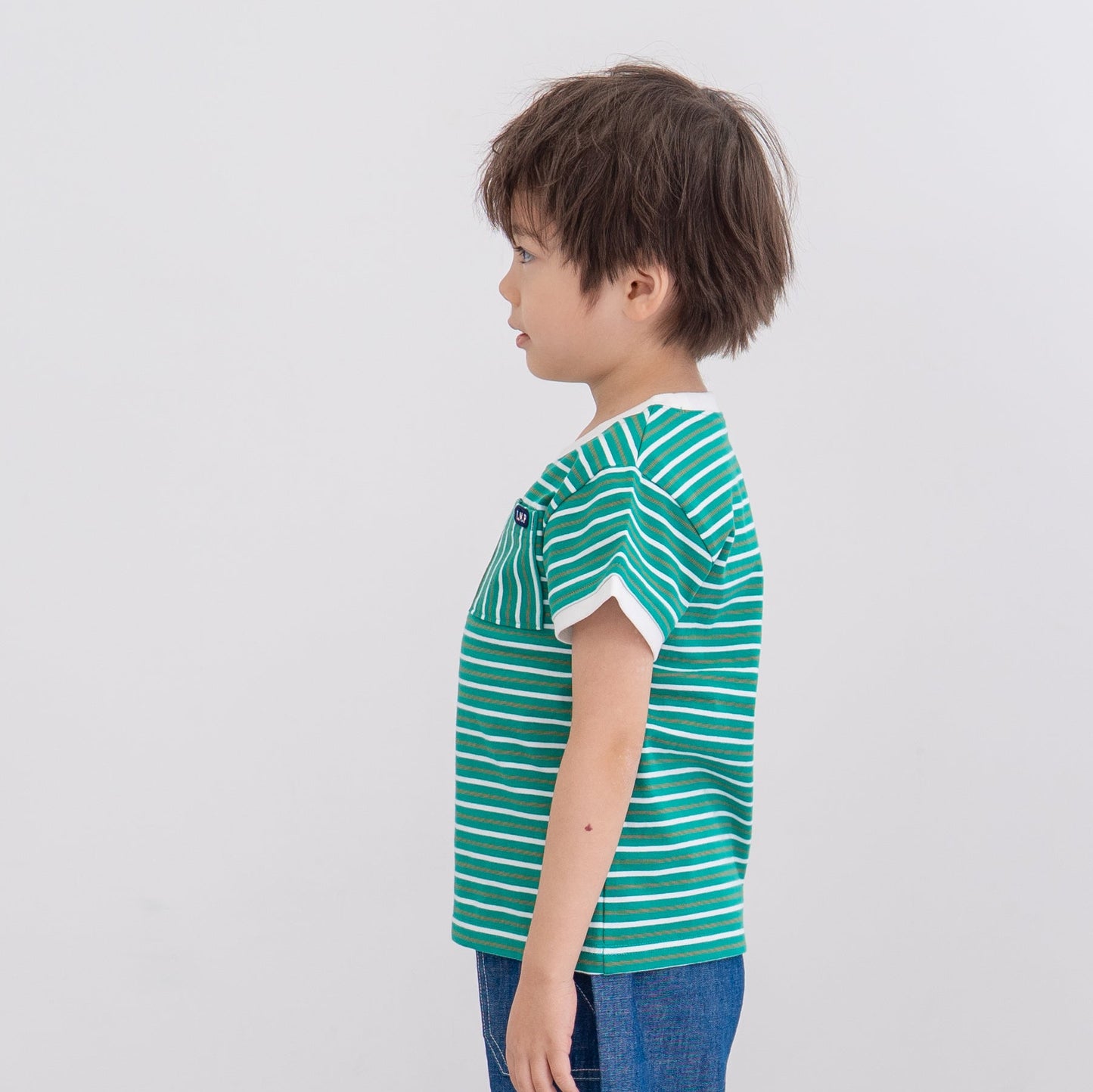 ボーダーTシャツ　GREEN