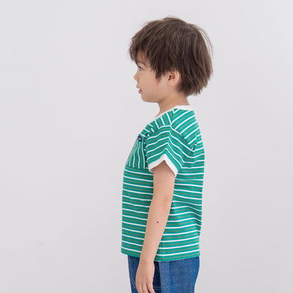 ボーダーTシャツ　GREEN