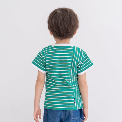 ボーダーTシャツ　GREEN