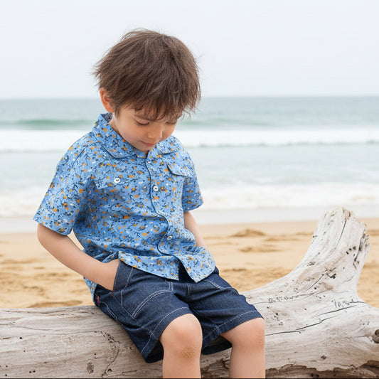 開襟シャツ　PRINT