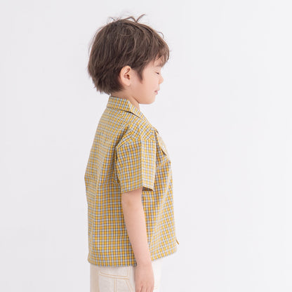 開襟シャツ　CHECK