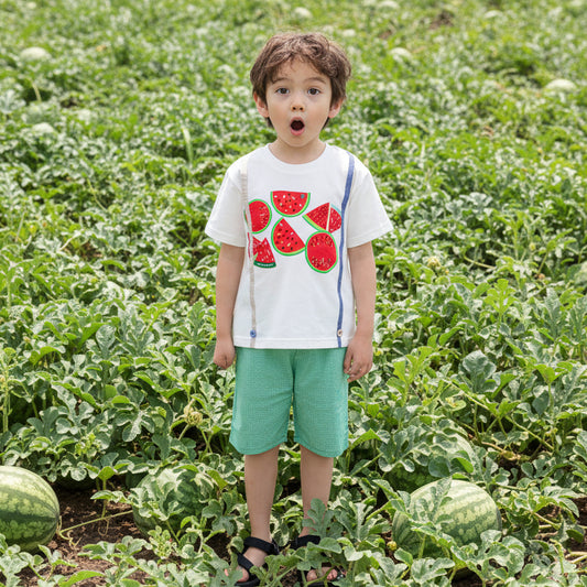 サスペンダーフルーツセット【スイカ】　OFF-WHITE