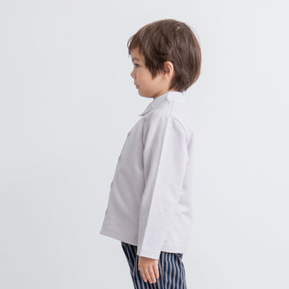 スタンダードVネックカーデ　GRAY