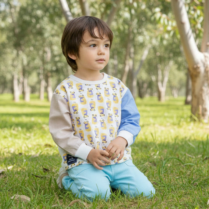切り替えスリーブTシャツ【コアラ】　OFF-WHITE
