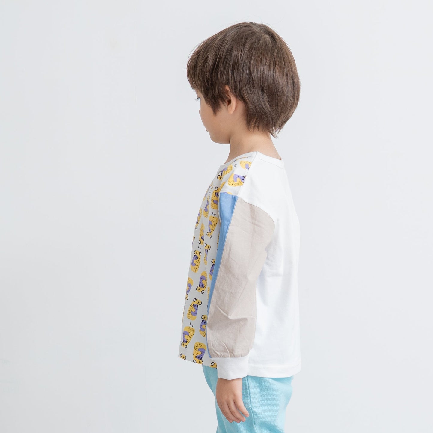 切り替えスリーブTシャツ【コアラ】　OFF-WHITE