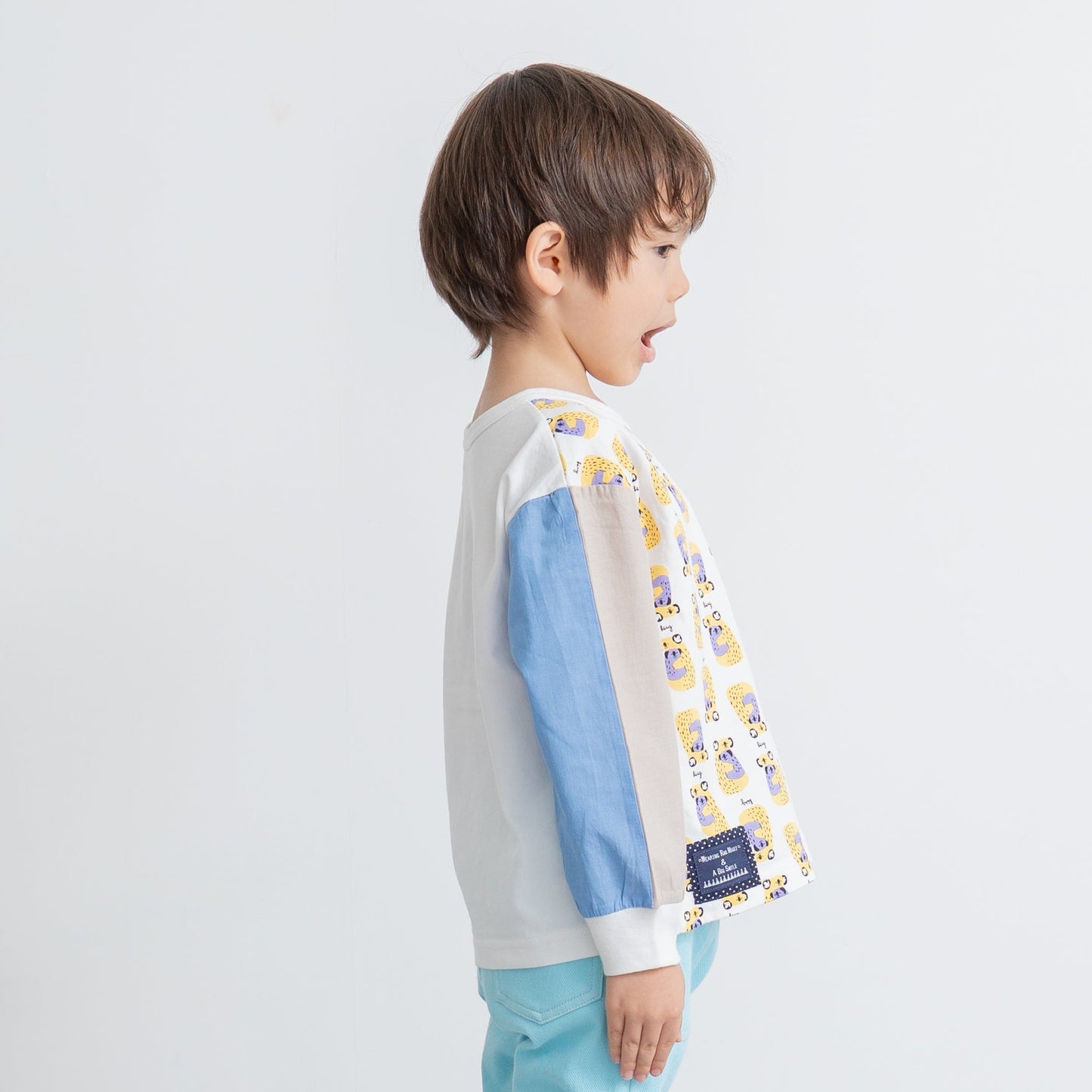 切り替えスリーブTシャツ【コアラ】　OFF-WHITE