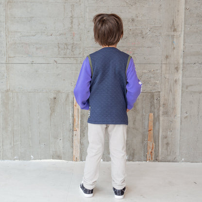 ニットキルトベスト NAVY