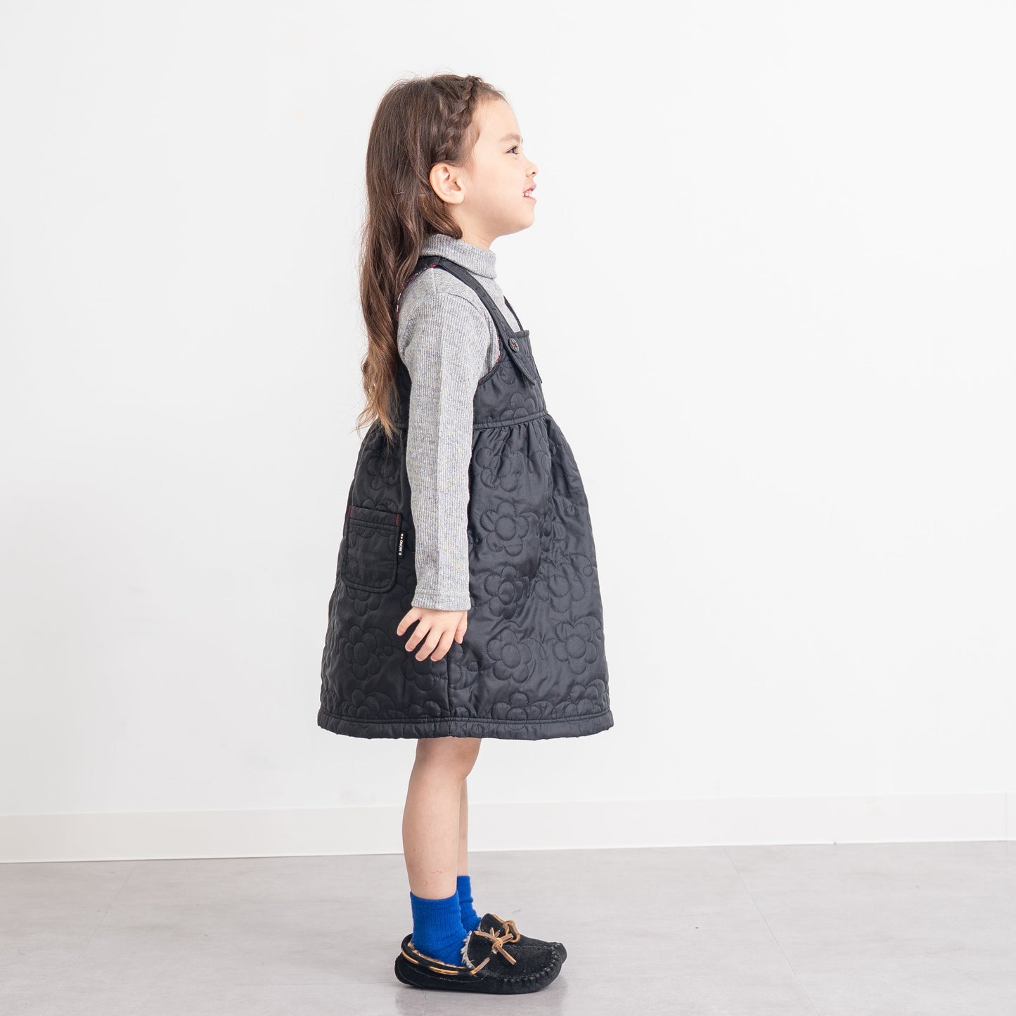 ナイロンキルトワンピース　BLACK