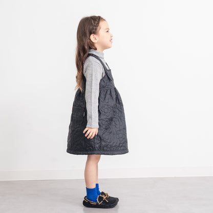 ナイロンキルトワンピース　BLACK