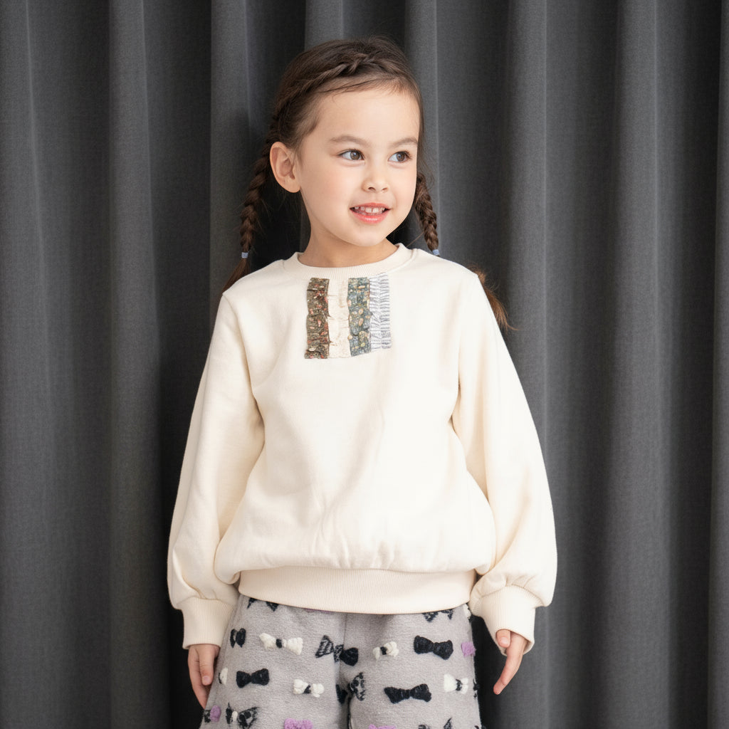 ぽわん袖トレーナー　IVORY