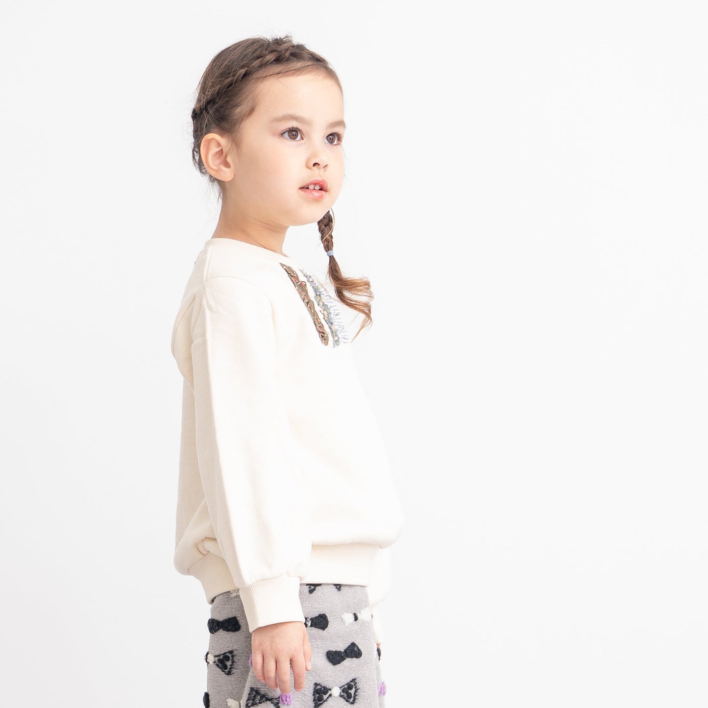 ぽわん袖トレーナー　IVORY