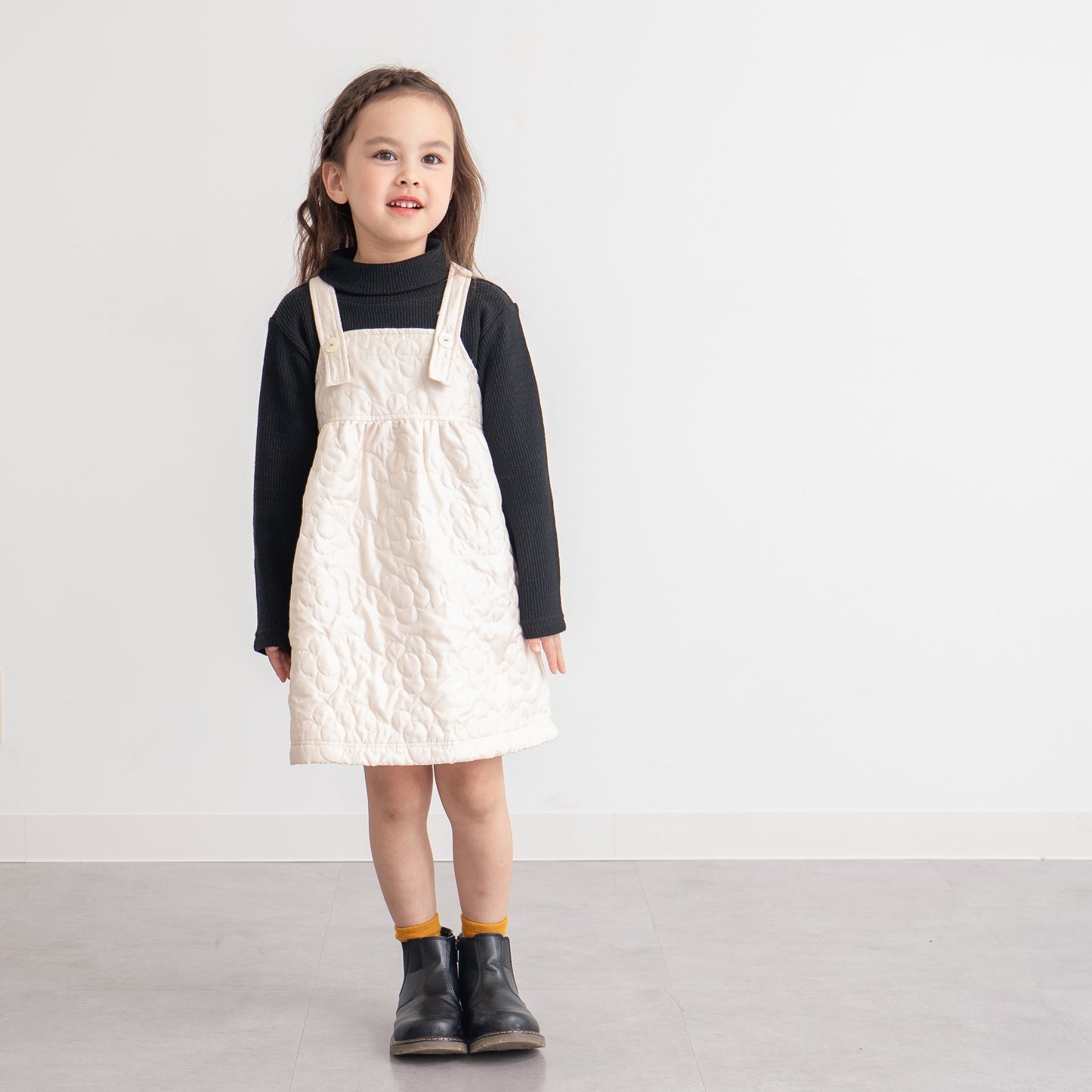 ナイロンキルトワンピース　IVORY