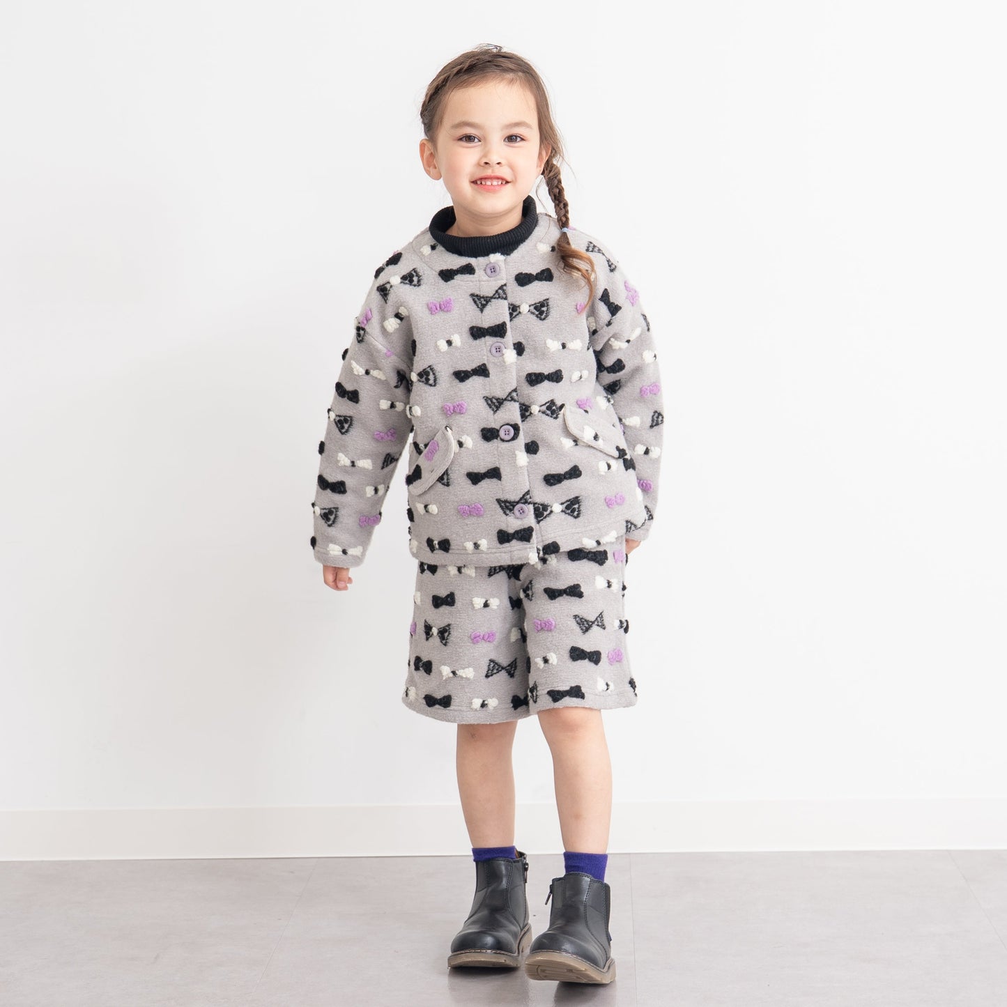 ボアフリースジャケット　GRAY