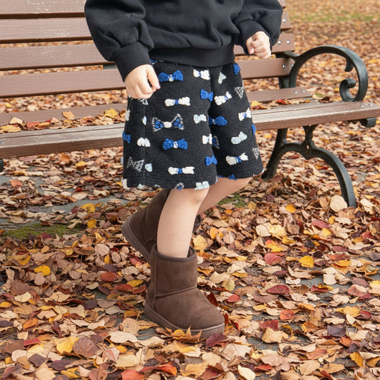 ボアフリースキュロットパンツ　BLACK