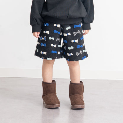 ボアフリースキュロットパンツ　BLACK