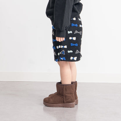 ボアフリースキュロットパンツ　BLACK