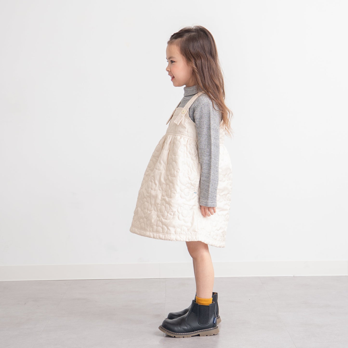 ナイロンキルトワンピース　IVORY