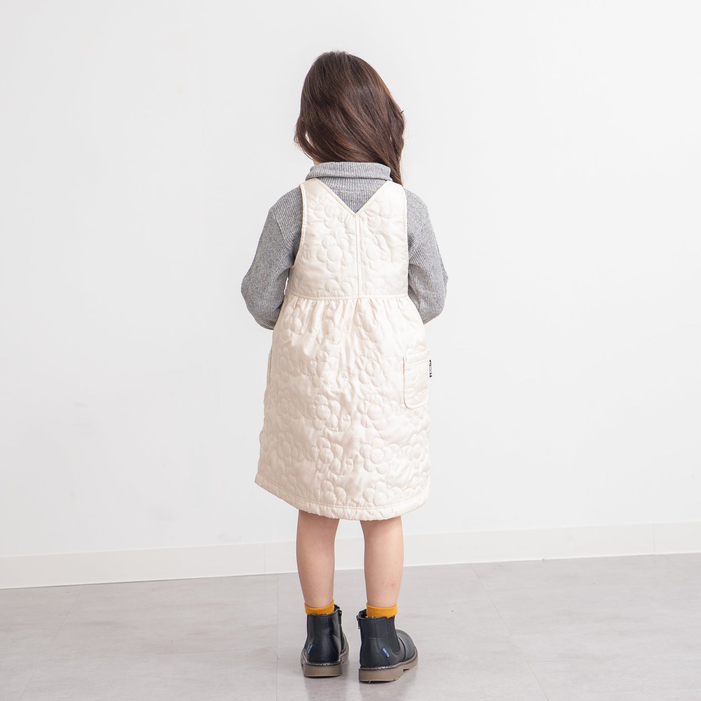 ナイロンキルトワンピース　IVORY