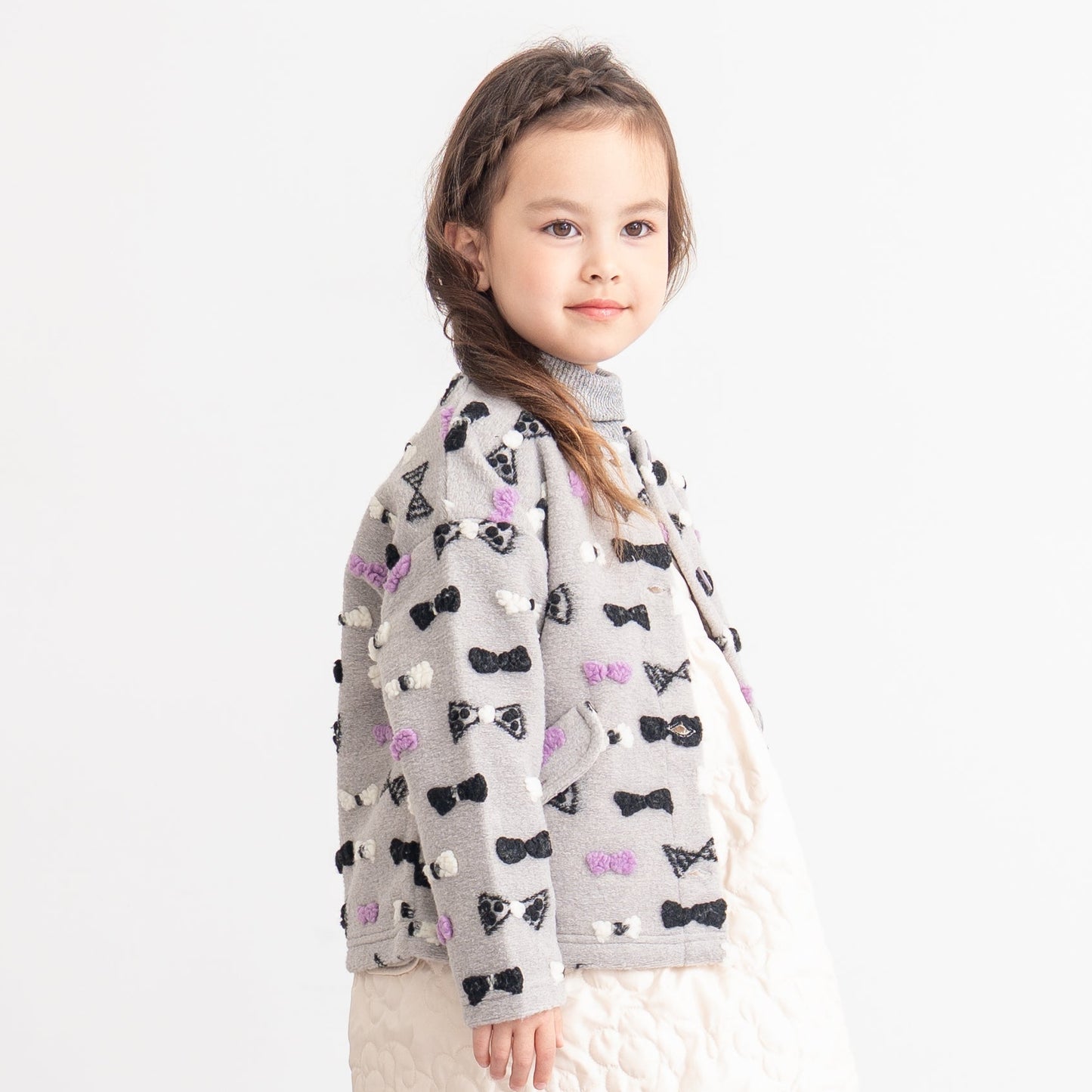 ボアフリースジャケット　GRAY