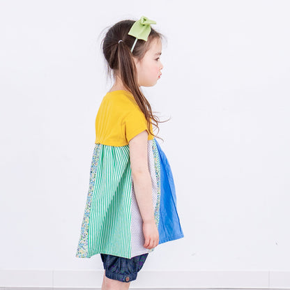 パッチワークチュニック　YELLOW