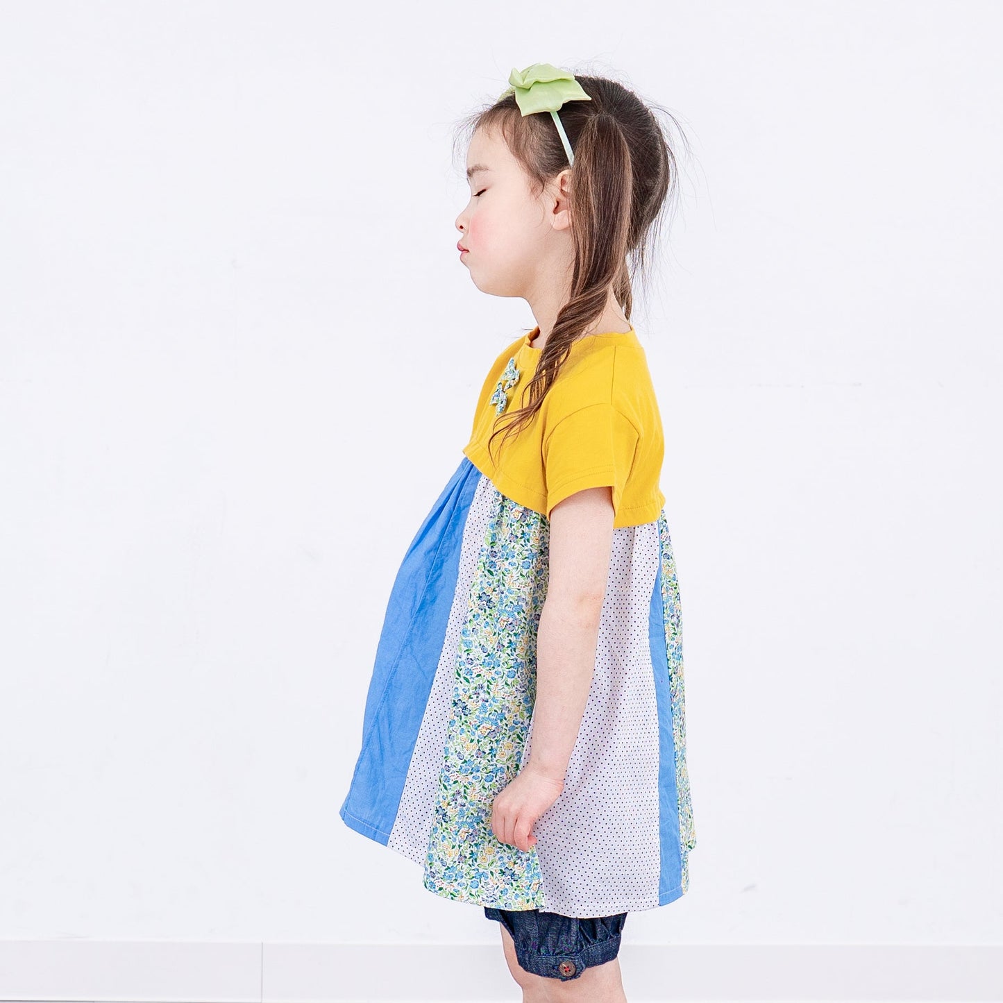 パッチワークチュニック　YELLOW