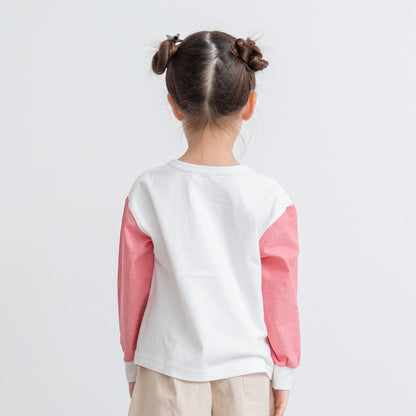 切り替えスリーブTシャツ【イチゴ】　RED