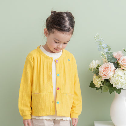 ニットカーディガン　YELLOW