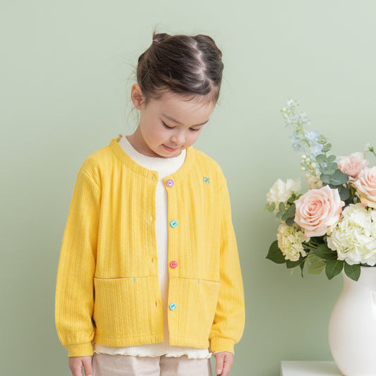 ニットカーディガン　YELLOW