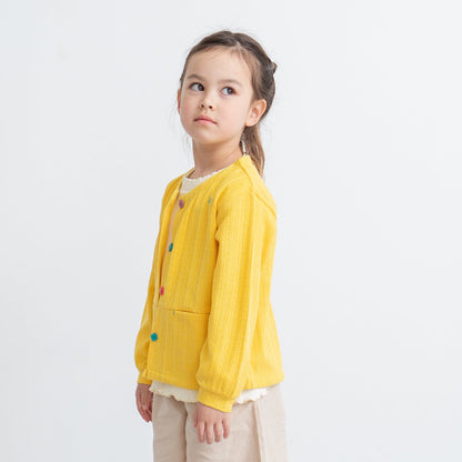 ニットカーディガン　YELLOW