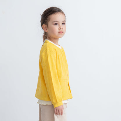 ニットカーディガン　YELLOW