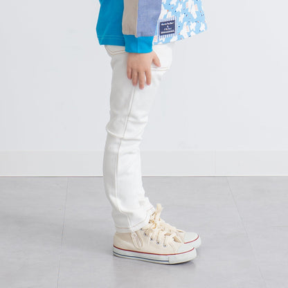 カラーニットデニムパンツ　OFF-WHITE