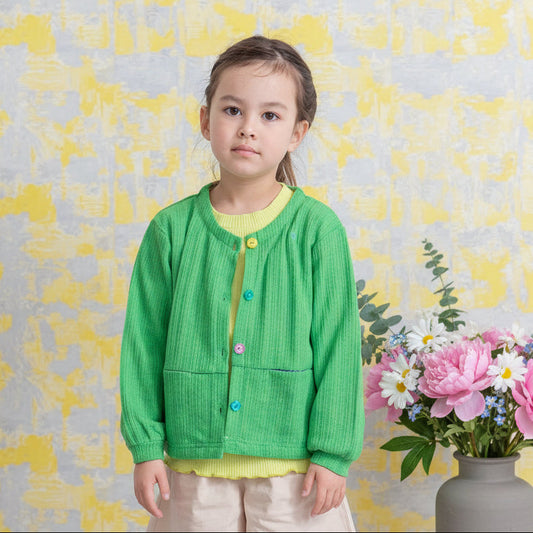 ニットカーディガン　GREEN