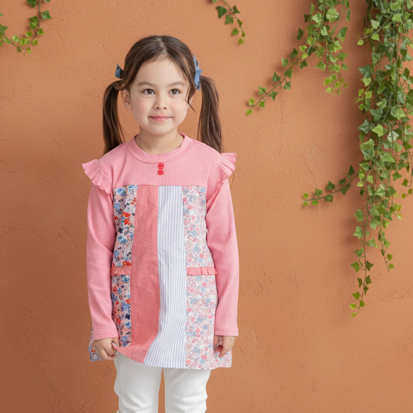 パッチワークチュニック　PINK