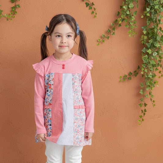 パッチワークチュニック　PINK