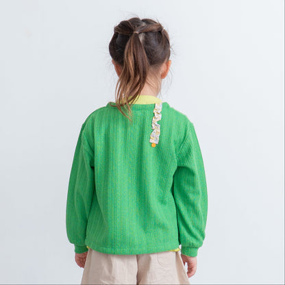 ニットカーディガン　GREEN