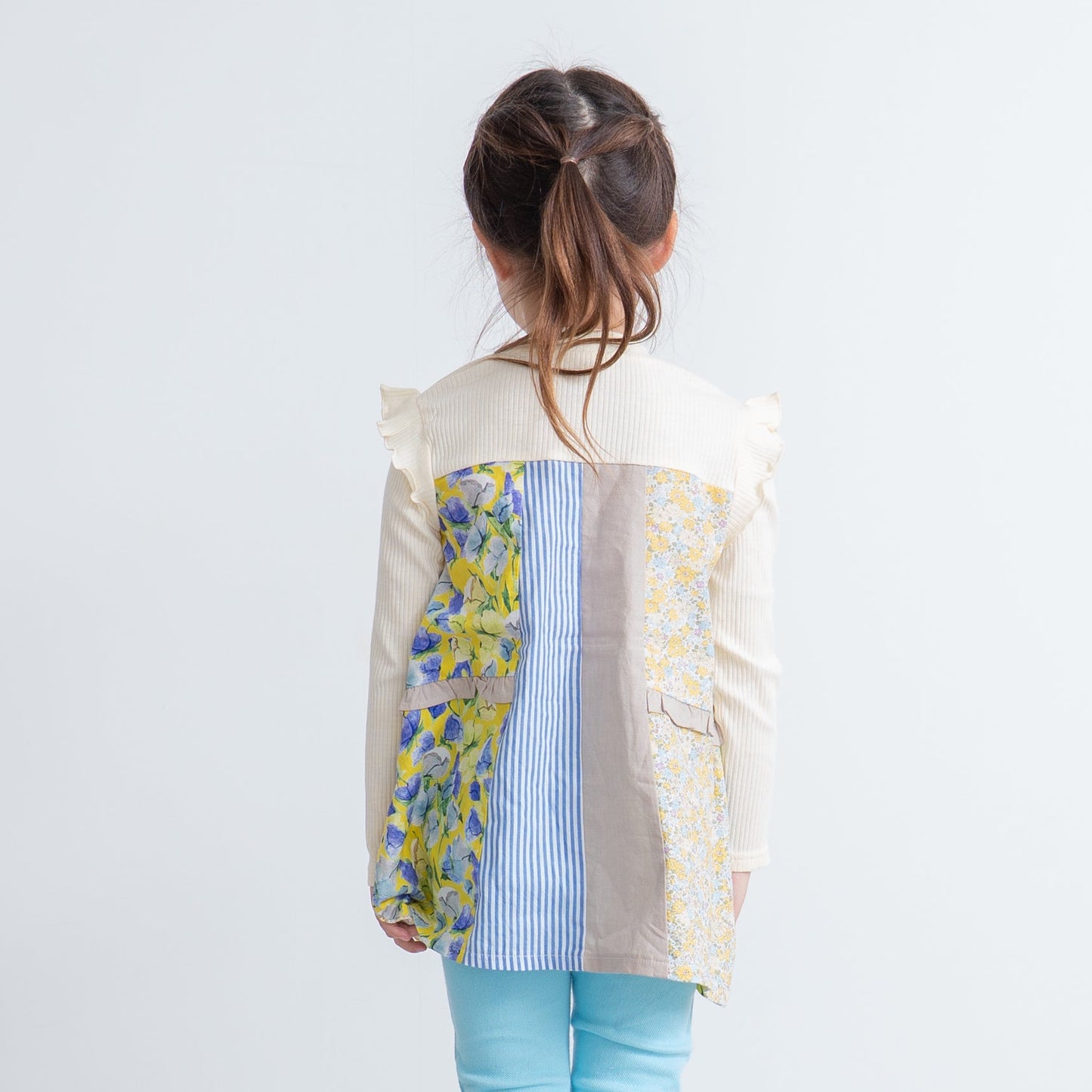 パッチワークチュニック　OFF-WHITE